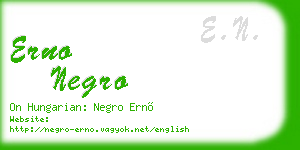 erno negro business card