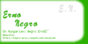 erno negro business card